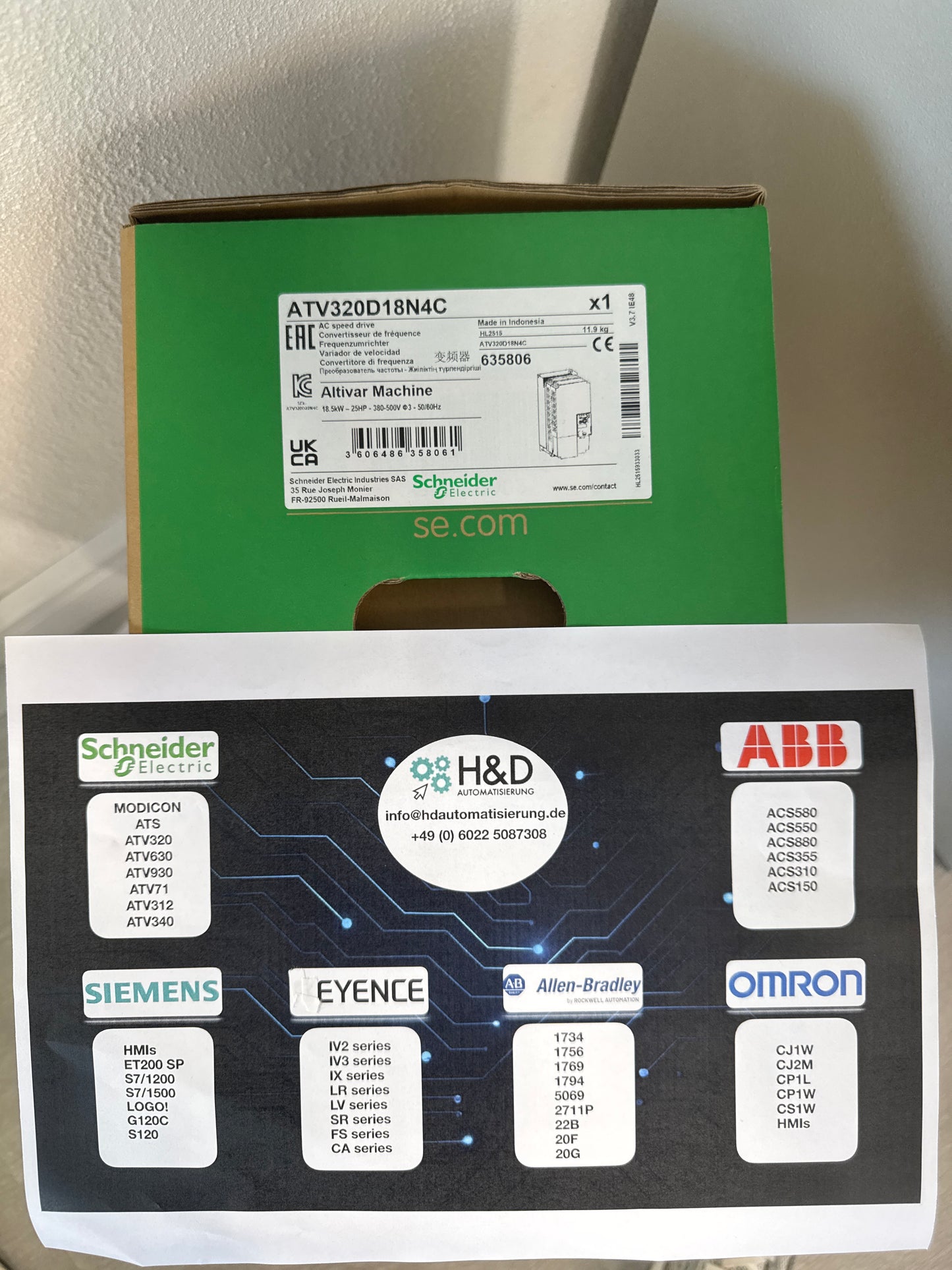 Schneider Electric ATV320D18N4C Frequenzumrichter 18,5kW 400V – Neu & versiegelt
