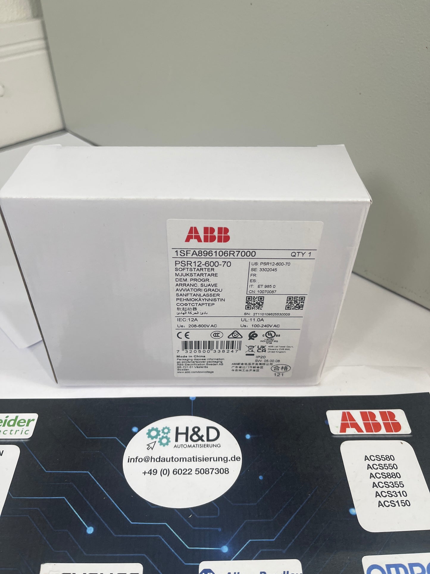 ABB PSR12-600-70 Avviatore Morbido 12A 208-600V AC 5,5kW Nuovo & sigillato