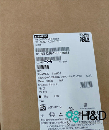 SINAMICS G120C 6SL3210-1PE18-0AL1 – Frequenzumrichter (5,5 kW, 150% Überlast, PROFINET, Safe Torque Off)