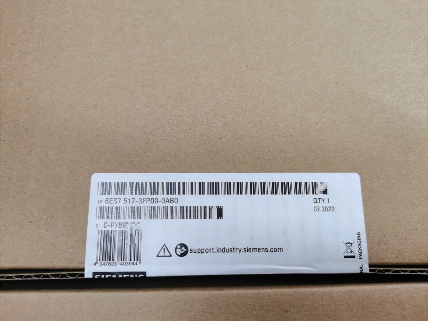 6ES7517-3FP00-0AB0  SIEMENS  SIMATIC S7-1500F, CPU 1517F-3 PN/DP   New and Sealed