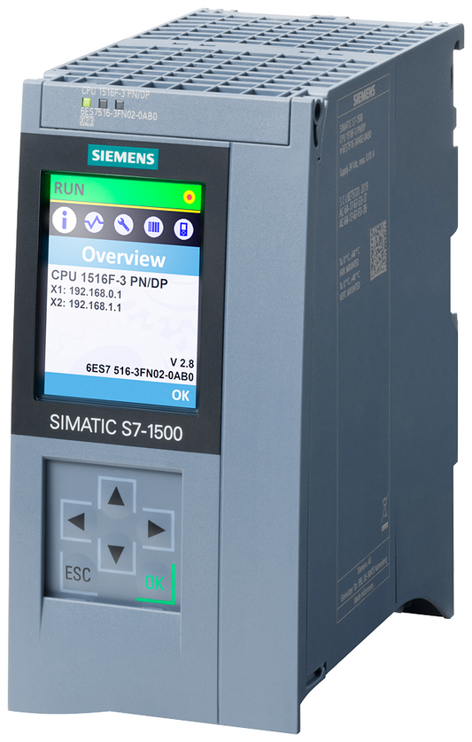 SIMATIC S7-1500 CPU 1516F-3 PN/DP 6ES7516-3FN02-0AB0 – Fail-Safe-CPU mit integrierter PROFINET-/PROFIBUS-Konnektivität