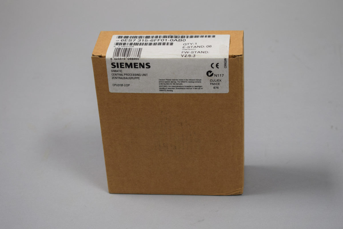 SIEMENS 6ES7315-6FF01-0AB0 auf Lager