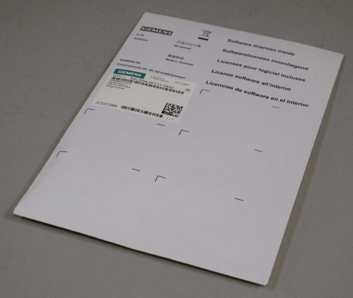 SIEMENS 6SL3054-0FC31-1BA0 in stock