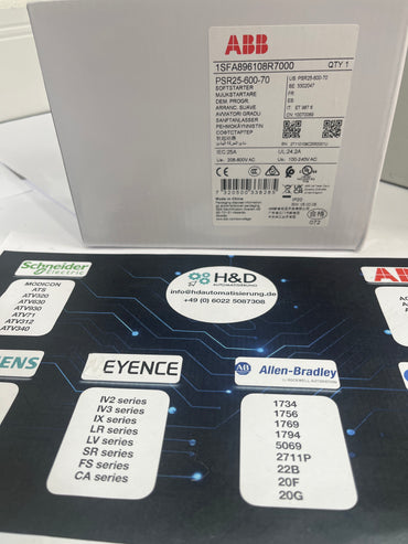 ABB PSR25-600-70 Пускатель плавного пуска 25A 208-600V AC 11kW Новый и запечатанный