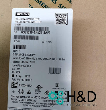 Sinamics G120C 6SL3210-1KE23-8AF1 – Convertidor de frecuencia (18,5 kW, 3AC 380–480 V, PROFINET PN, STO, IP20)