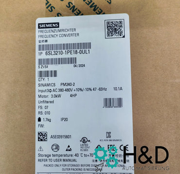 SINAMICS G120C 6SL3210-1PE18-0UL1 – falownik (5,5 kW, 150% przeciążenia, PROFINET, Safe Torque Off)