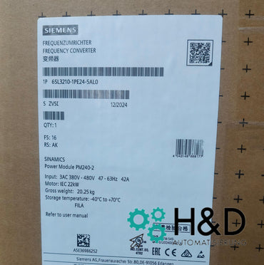 SINAMICS G120 Power Module PM240-2 with integrated Class A filter and brake chopper (6SL3210-1PE24-5AL0)