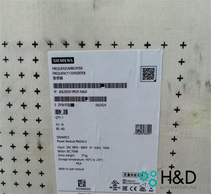 6SL3210-1PE31-5AL0  SIEMENS  SINAMICS G120 POWER MODULE PM240-2   New and Sealed