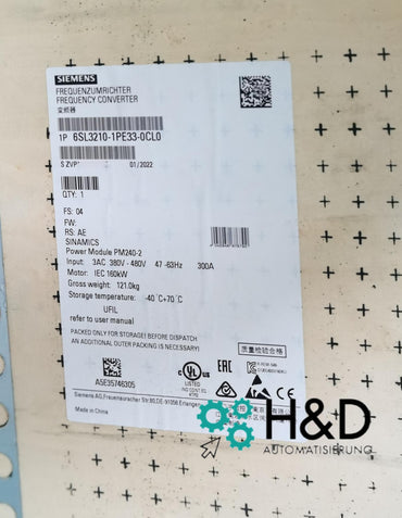 Siemens SINAMICS G120/S120 PM240-2 FSG C3 6SL3210-1PE33-0CL0 | Power Module mit Brems-Chopper & EMV Filter