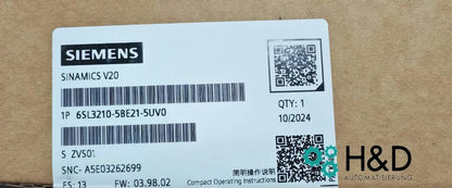 6SL3210-5BE21-5UV0 Siemens SINAMICS V20 380-480 V Nowy i Zaplombowany