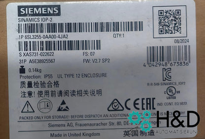 6SL3255-0AA00-4JA2  SIEMENS SINAMICS G Intelligent  New and Sealed