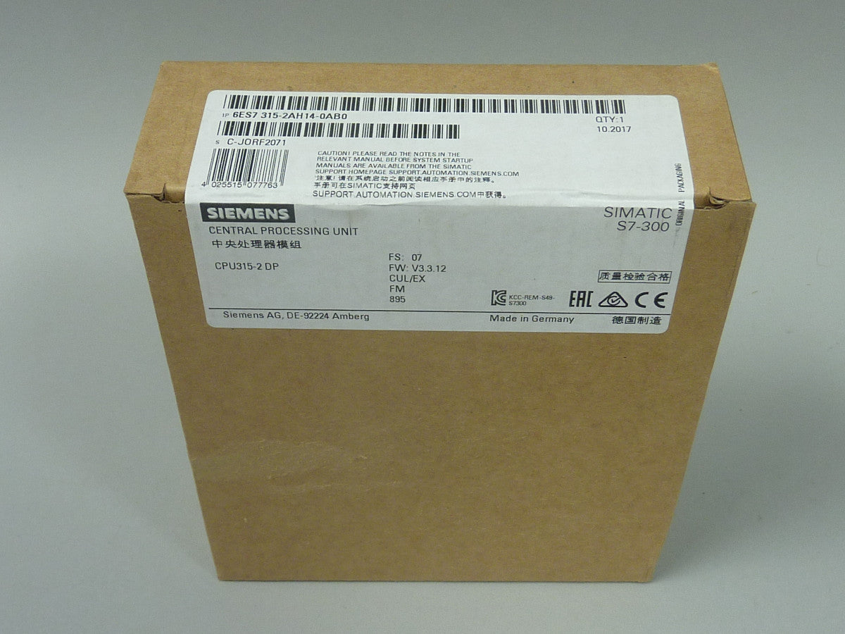 SIEMENS 6ES7315-2AH14-0AB0 auf Lager