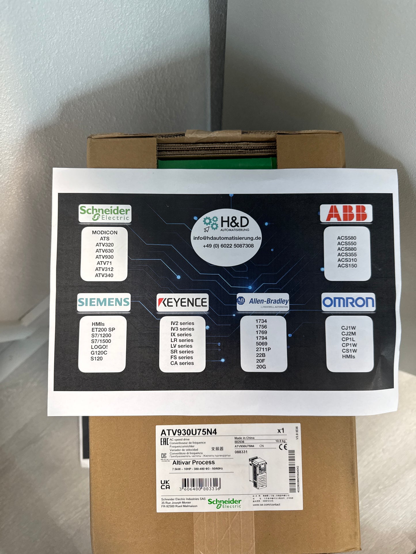 ATV930U75N4 Schneider Electric falownik, ATV930, 7,5kW, 400/480V, z modułem hamulcowym, IP21