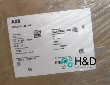 ABB ACS550-01-087A-4 – Onduleur – 45 kW – 87 A – 380 V – IP54 – Neuf et scellé