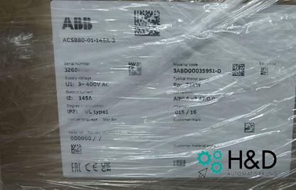 ABB ACS880-01-145A-3 частотный преобразователь 75kW 400V 145A новый и запечатанный