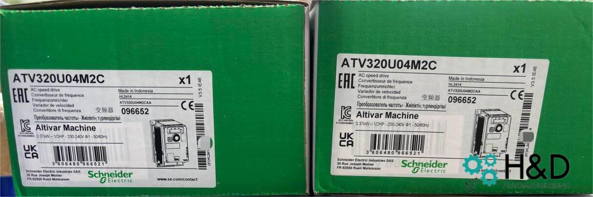 ATV320U04M2C   Schneider Electric    ATV320, 0.37kW     New and sealed