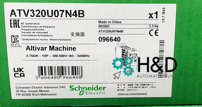 ATV320U07N4B Schneider Electric Convertidor de frecuencia ATV320 0.75kW