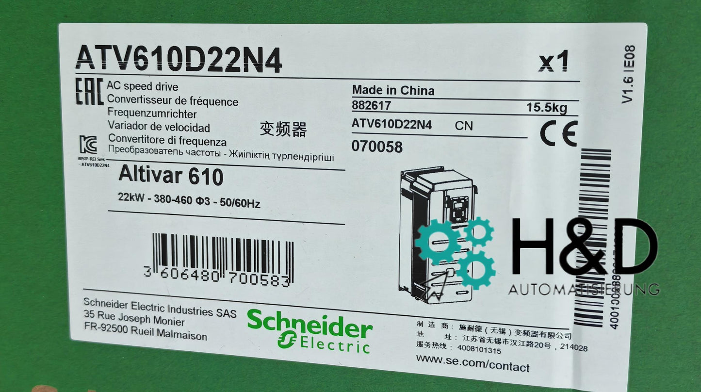 Schneider Electric ATV610D22N4 Frequenzumrichter 22kW