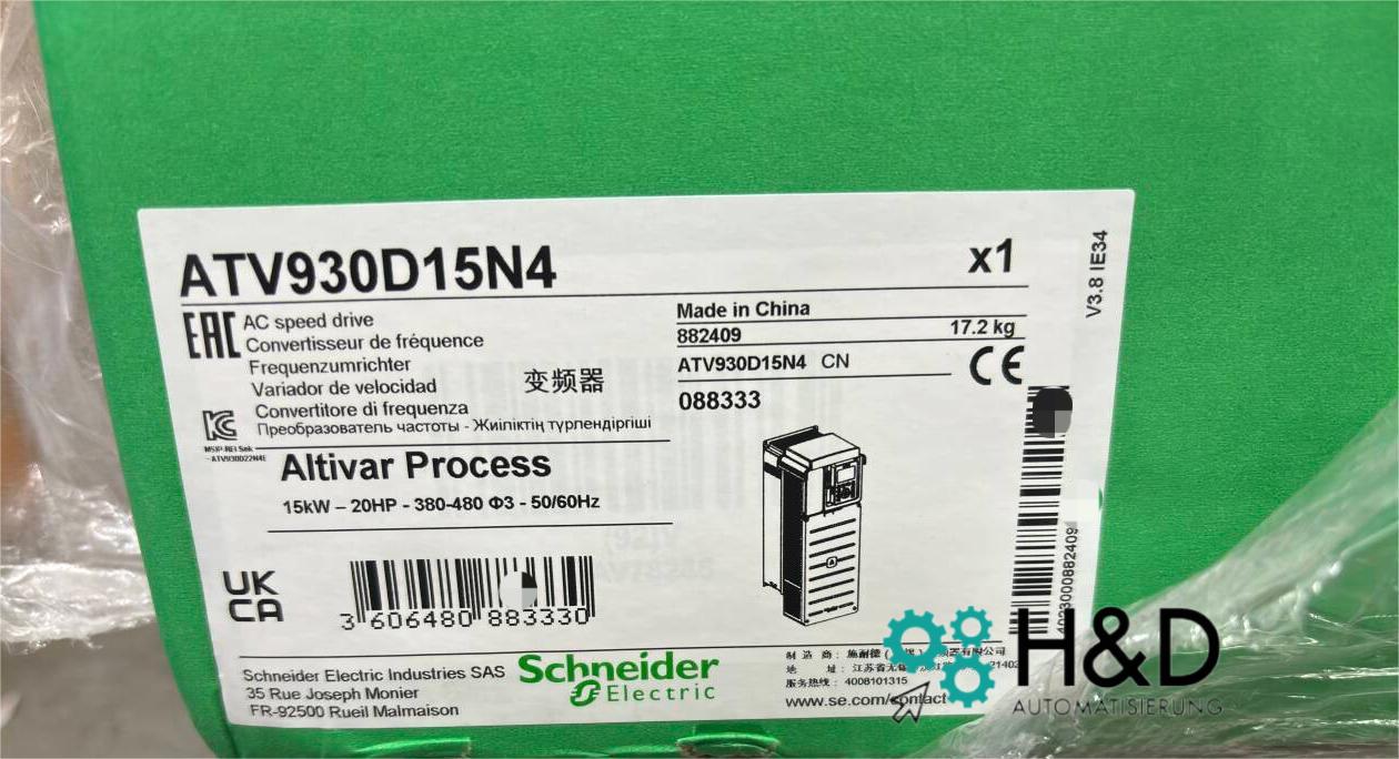 ATV930D15N4  Schneider Electric  Inverter  ATV930  15kW  New and Sealed