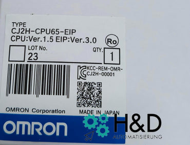 Omron CJ2H-CPU65-EIP PLC CPU | 100 K steps | integrated EtherNet/IP