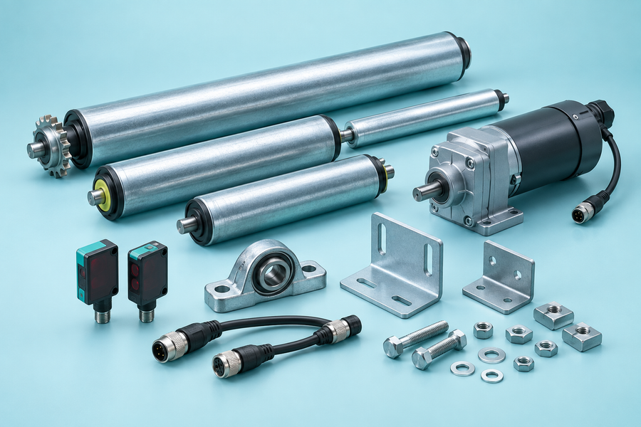 Industrial roller conveyor system