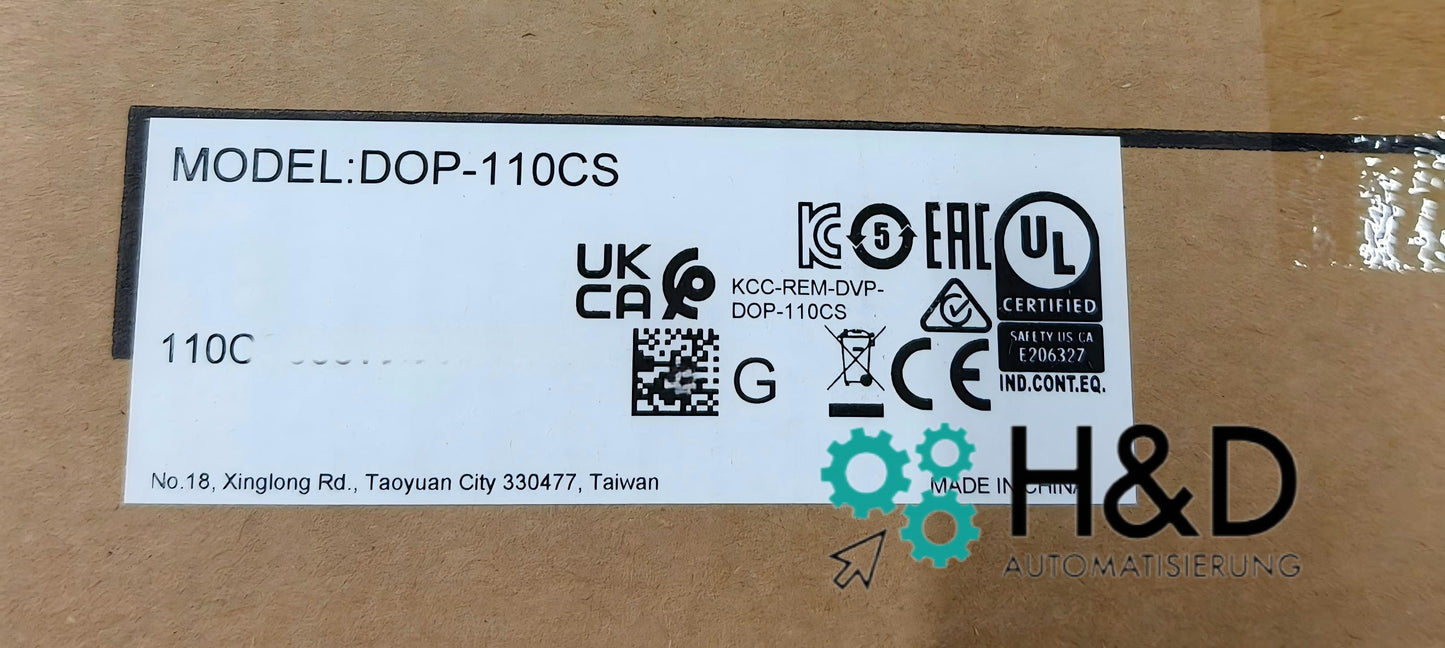 Delta DOP-110CS HMI 10.1" TFT, USB, 800MHz, 256MB ОЗУ, сертифицирован CE/UL