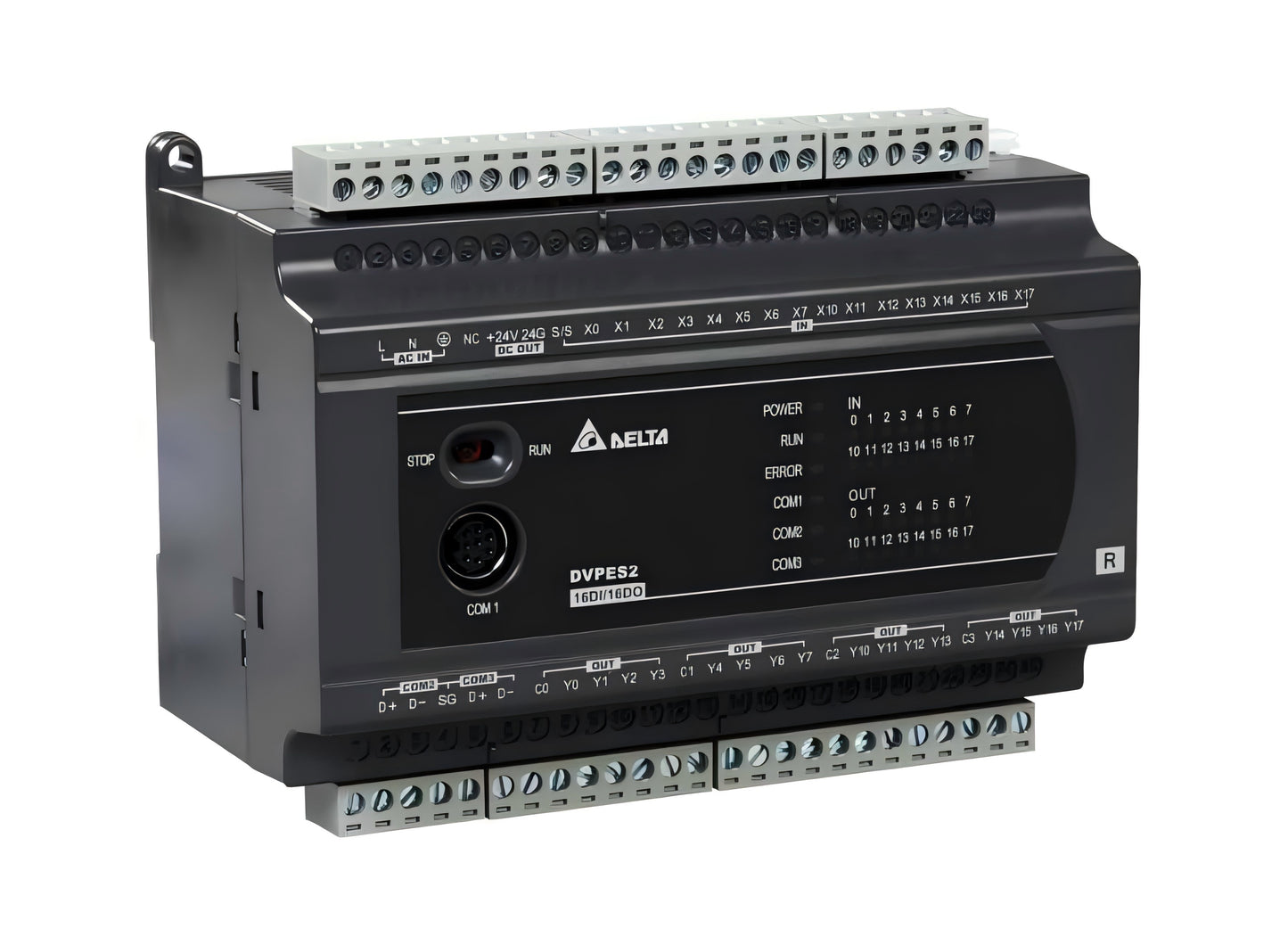 Automate Delta DVP32ES200R | Série DVP-ES, 100–240V, 10K mots, 16k étapes, 128 E/S