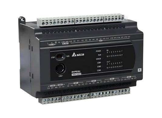 Delta DVP32ES200R PLC | DVP-ES Series, 100–240V, 10K Words, 16k Steps, 128 I/Os