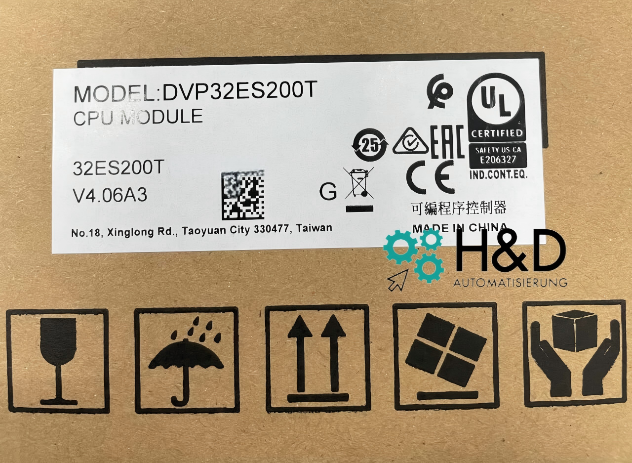 ПЛК Delta DVP32ES200T | Серия DVP-ES, 100–240В, 10K слов, 16k шагов, 128 В/В