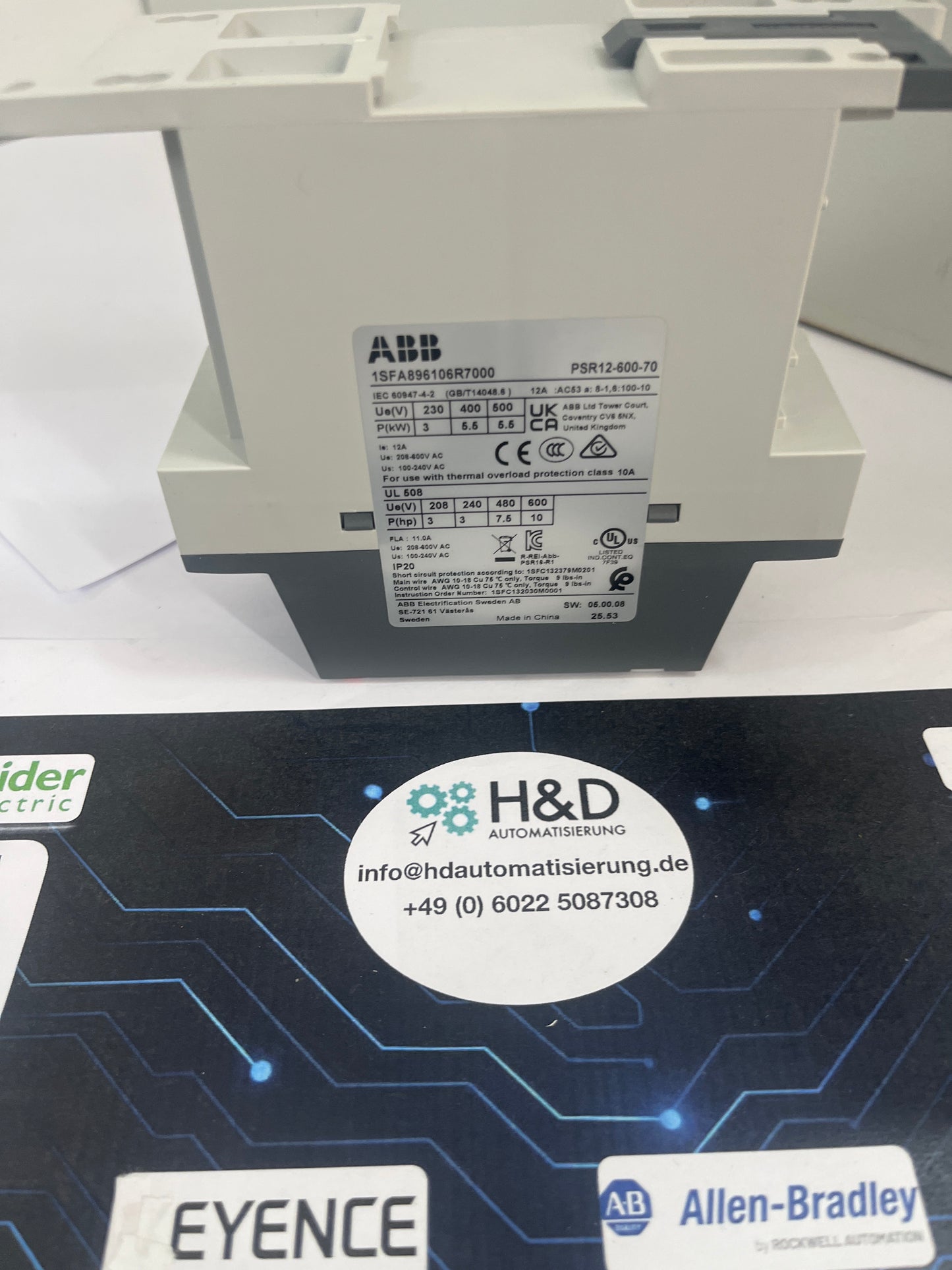 ABB PSR12-600-70 Avviatore Morbido 12A 208-600V AC 5,5kW Nuovo & sigillato