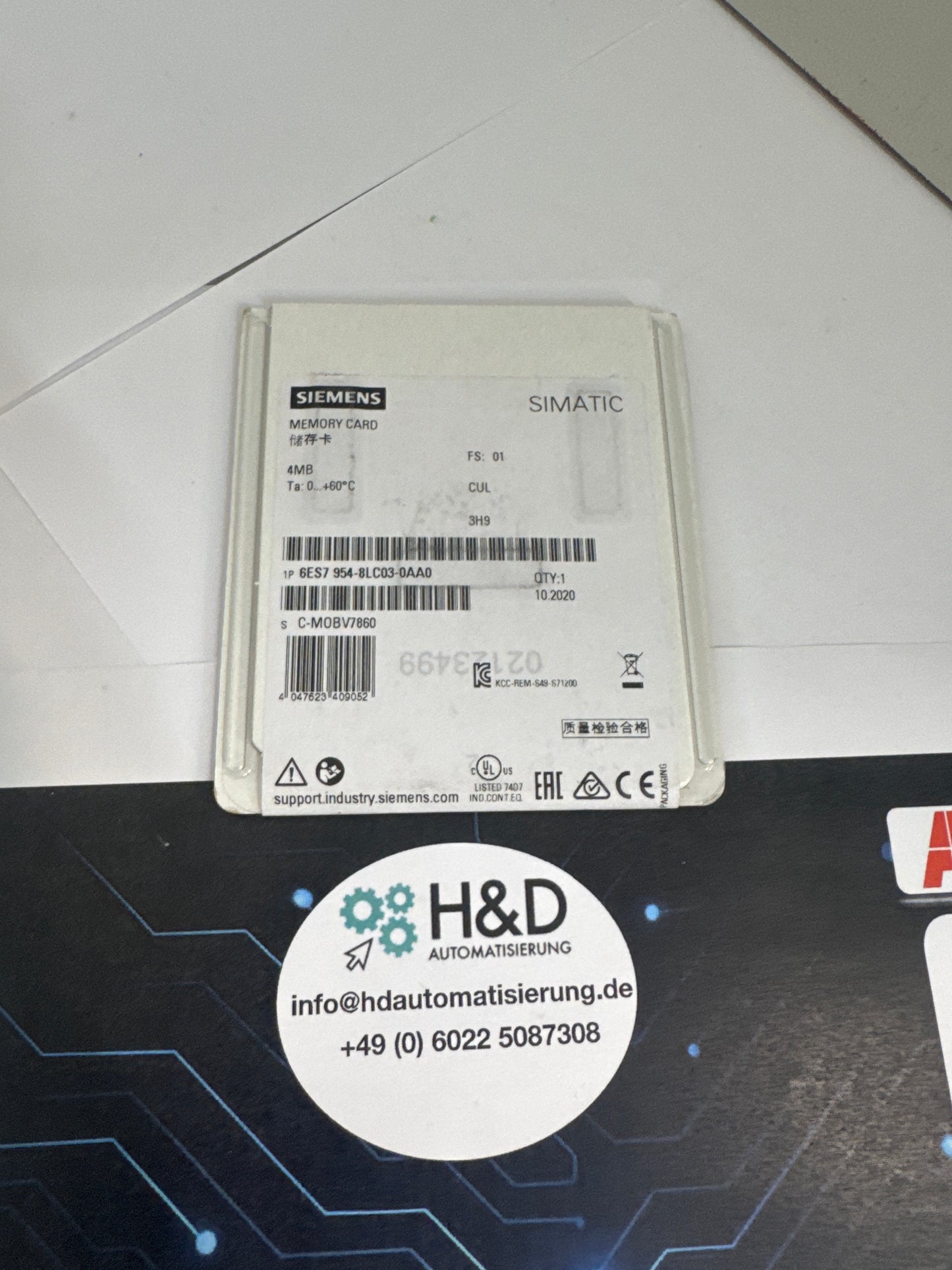 Siemens SIMATIC S7 Scheda di memoria 4 MB Flash (6ES7954-8LC03-0AA0)