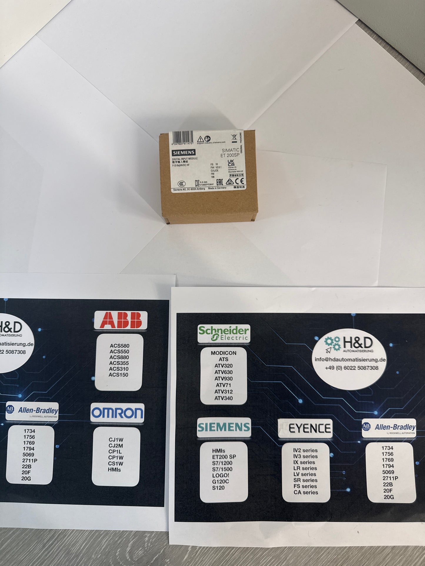 SIMATIC DP ET 200SP, F-DI 8x 24VDC 6ES7136-6BA01-0CA0 new sealed