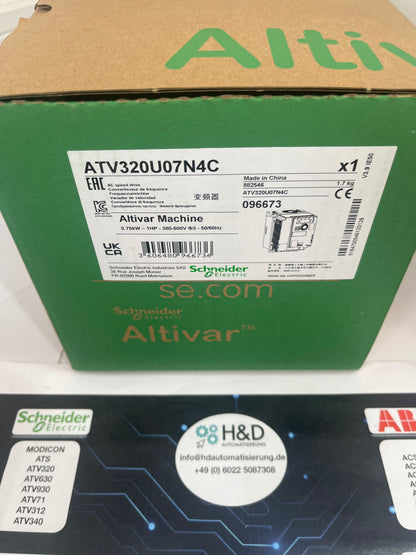 ATV320U07N4C Schneider Electric Variateur ATV320, 0,75 kW
