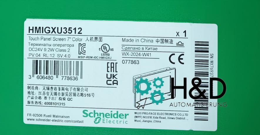 Schneider Electric HMIGXU3512 HMI Touch Panel