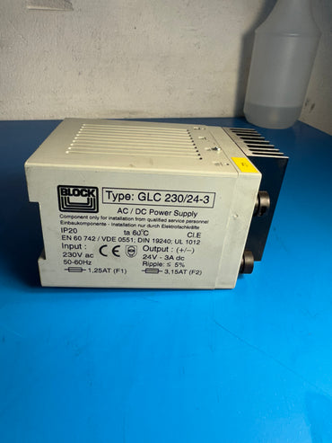 Bloque GLC 230/24-3 230VAC/ 24VDC 3A fuente de alimentación