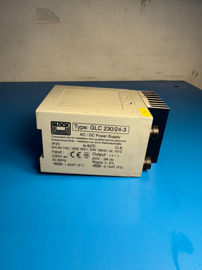 Bloque GLC 230/24-3 230VAC/ 24VDC 3A fuente de alimentación