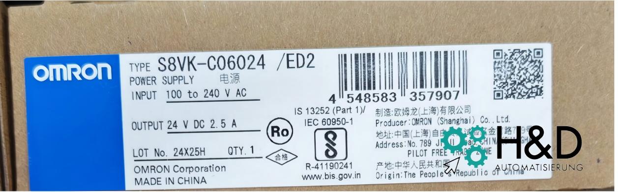 Omron S8VK-C06024 Alimentation à découpage – 24V DC – 2,5 A – 60 W