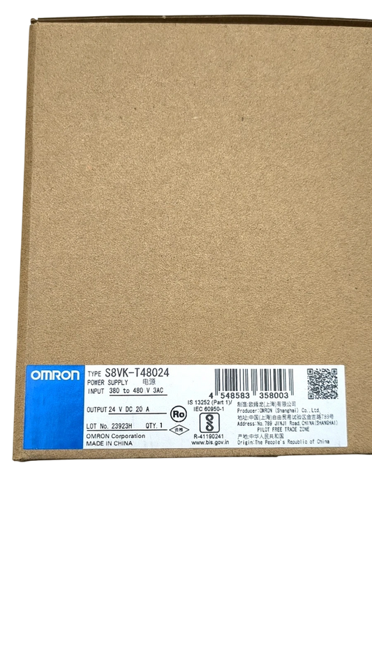 Omron S8VK-T48024 Schaltnetzteil – 24V DC – 20 A – 480 W
