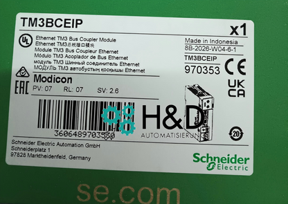 Schneider Electric TM3BCEIP Bus Coupler, Modicon TM3, Ethernet, RJ45 Connectors