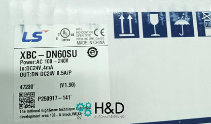 LS XBC-DN60SU SPS | 60 Входов/Выходов, 32 DC-входа, 28 транзисторных выходов, 15K шагов, USB